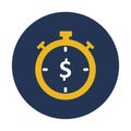 Chronometer, dollar Vector Icon which can easily modify Royalty Free Stock Photo
