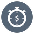 Chronometer, dollar Vector Icon which can easily modify Royalty Free Stock Photo