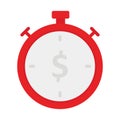 Chronometer, dollar Vector Icon which can easily modify Royalty Free Stock Photo