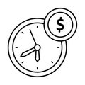 Chronometer, money time Vector Icon which can easily modify Royalty Free Stock Photo