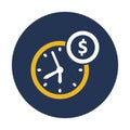 Chronometer, money time Vector Icon which can easily modify Royalty Free Stock Photo