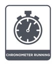 chronometer running icon in trendy design style. chronometer running icon isolated on white background. chronometer running vector