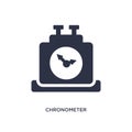 chronometer running icon on white background. Simple element illustration from measurement concept