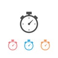 Chronometer timer isolated icon set. vector illustration Royalty Free Stock Photo