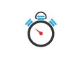 Chronometer timer symbol for countdown logo design