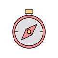 Chronometer vector icon which can easily modify or edit. Royalty Free Stock Photo