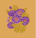 Chrysanthemum flower card template design.