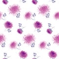 Chrysanthemum flower seamless pattern Royalty Free Stock Photo