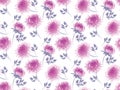 Chrysanthemum flower seamless pattern Royalty Free Stock Photo