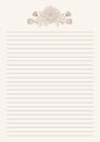 Chrysanthemum letter paper vector on brown background