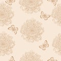 Chrysanthemum pattern on vintage background