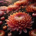 Chrysanthemums or mums are perennials with a vast array of flowe