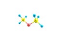Chrysene molecular structure on black background Royalty Free Stock Photo