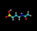 Chrysene molecular structure on black background Royalty Free Stock Photo