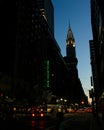 Chrysler Building at dusk. Royalty Free Stock Photo