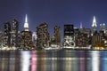 Chrysler Building and Empire State Building at night Royalty Free Stock Photo