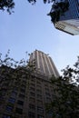 Chrysler Building, New York - looking up, city buildings Royalty Free Stock Photo