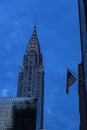 Chrysler Building at night in Manhattan, New York City, USA Royalty Free Stock Photo