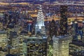 Chrysler Building at night  in Manhattan, New York Royalty Free Stock Photo