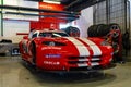 Chrysler Dodge Viper GTS in montjuic spirit Barcelona circuit car show Royalty Free Stock Photo