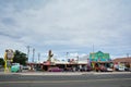 Chrysler Police Car in front of Historic Seligman Sundries Cafe