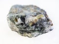 chrysoberyl crystals in rough beryl stone on white