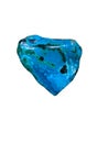 Chrysocolla Gem Stone Polished Heart Isolated