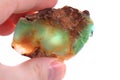chrysoprase mineral isolated Royalty Free Stock Photo