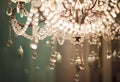 Chrystal chandelier close up Royalty Free Stock Photo