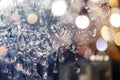 Chrystal chandelier close-up. Glamour background with copy space Royalty Free Stock Photo