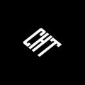 CHT letter logo design on black background Royalty Free Stock Photo