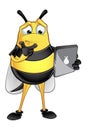 Chubby Bee Character Royalty Free Stock Photo