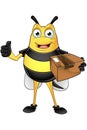 Chubby Bee Character Royalty Free Stock Photo