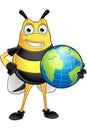 Chubby Bee Character Royalty Free Stock Photo