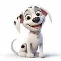 Chubby Dalmatian Cartoon: Cute And Playful Animation In Tiago Hoisel Style