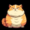Angry chubby cat