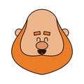 chubby red hair man face icon image