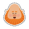 chubby red hair man face icon image