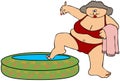 Chubby Woman In Bikini