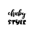 chuby style black letter quote