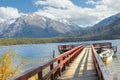 Chucao port on Lake Menendez, Park Larches, Patagonia, Argentina