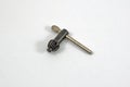 Drill chuck key on white background Royalty Free Stock Photo