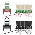 Chuck Wagon. Popular covered wagon. Without outline.