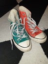 Chucks converse teal orange odd punk