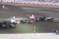 Chuckwagon races start at Calgary Stampede Royalty Free Stock Photo