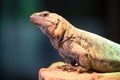 Chuckwalla lizard sitting on rock