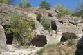 Chufut-Kale, cave settlement in Crimea Royalty Free Stock Photo