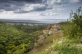 The view of rocks and caves in Chufut Kale cave city, Crimea Royalty Free Stock Photo