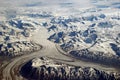 The Chugach Mountains from air