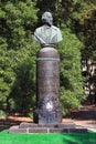 Chuhuiv, Ukraine - August 25, 2021: Monument to Ilya Repin by Matvey Manizer. Repin was a prominent Ukrainian and Russian realist